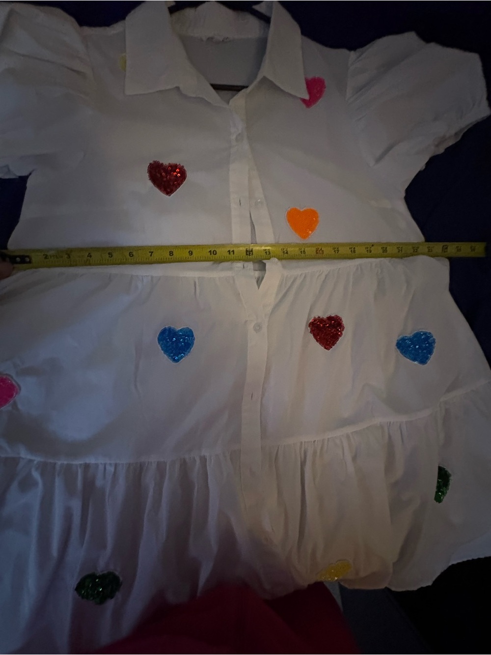 Main Strip White Blouse / Dress - Picture 6 of 9